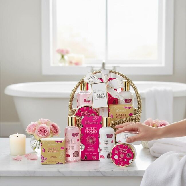 Set ingrijire corporala 5 produse Secret Stories, Rose Edition, IDC Institute 42296