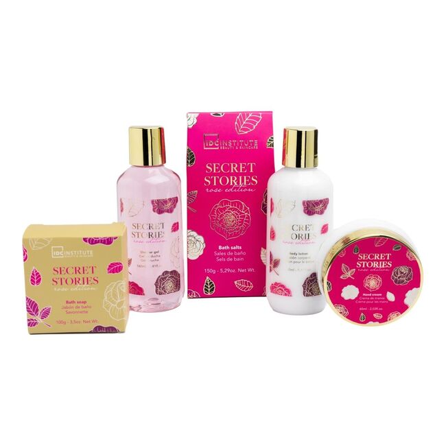Set ingrijire corporala 5 produse Secret Stories, Rose Edition, IDC Institute 42296