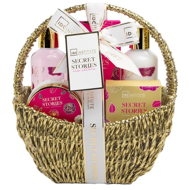 Set ingrijire corporala 5 produse Secret Stories, Rose Edition, IDC Institute 42296