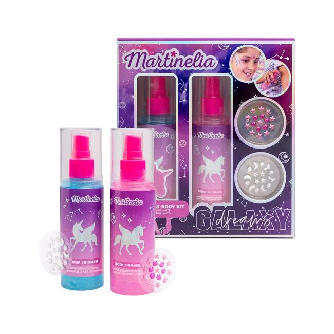 Set sclipici pentru păr si corp Cosmic Glowy Galaxy Dreams, Martinelia, 85429