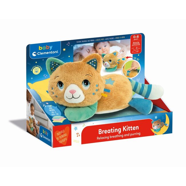 Clementoni - Pisicuta de plus cu melodii si vibratii ce imita torsul pentru relaxare si somn linistit ARTCL17969
