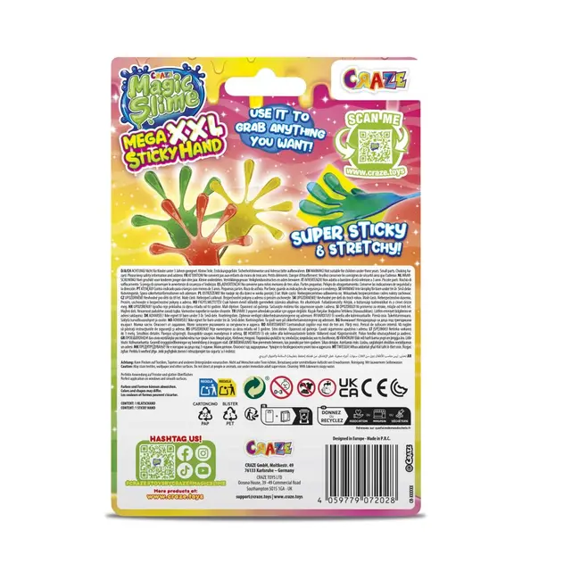 Craze - Mana lipicioasa si elastica din Slime diverse culori design nou ARTCRZ72028