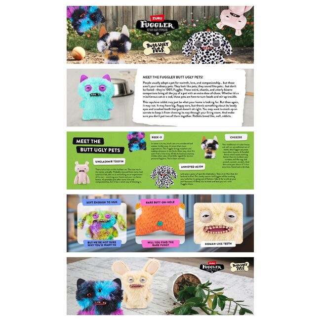 Fuggler - Jucarie de plus, 23 cm - Ciudateii animale uratele, Count Underoo McGoo - Cockapoo BKF15731L