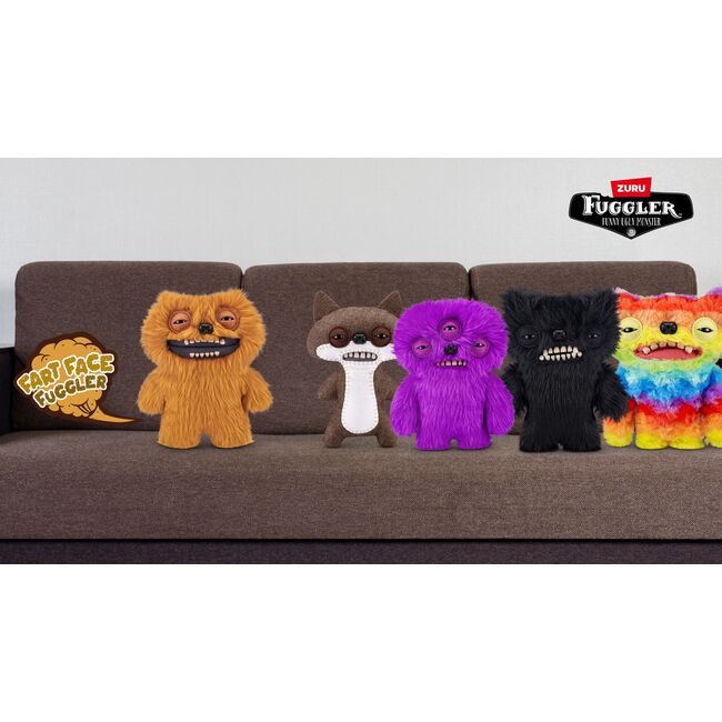 Fuggler - Jucarie de plus, 23 cm - Ciudateii cu fata de part, Count Underoo Mcgoo - long pile BKF15728E