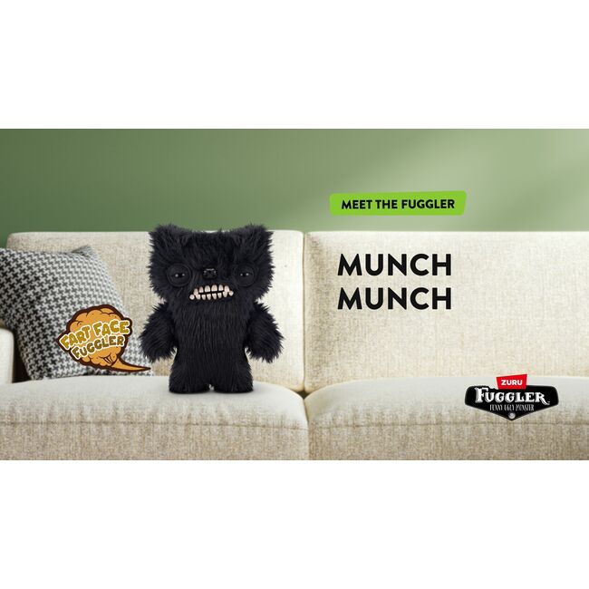 Fuggler - Jucarie de plus, 23 cm - Ciudateii cu fata de part, Munch Munch – Black long BKF15728A