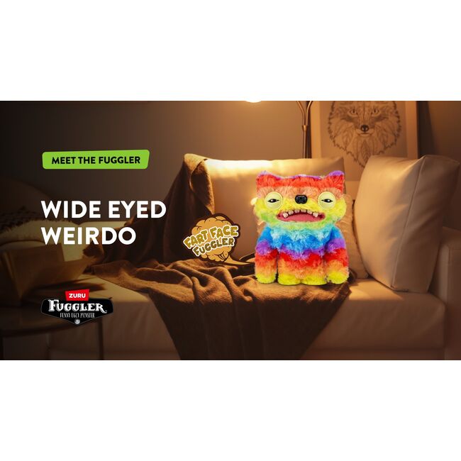 Fuggler - Jucarie de plus, 23 cm - Ciudateii cu fata de part, Wide eyed Weirdo – Multi BKF15728B