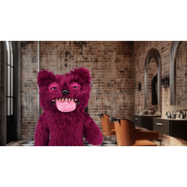 Fuggler - Jucarie de plus, 23 cm - Ciudateii cu par, Sir Belch - Hairy Tongue - Red BKF15727H