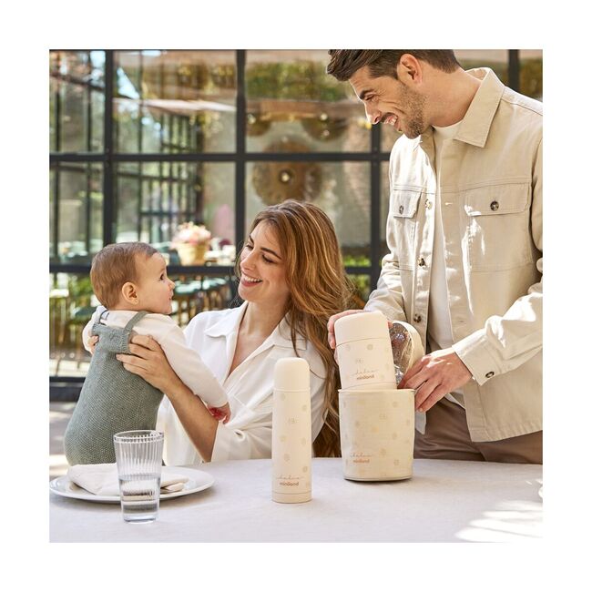 Geanta izoterma dubla Miniland Thermibag Vanilla pentru 2 x 500 ml TNA89499