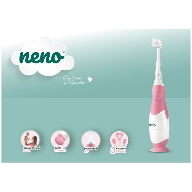 Neno Denti Pink – periuță de dinți electrică de la 3 la 36 luni JEMNEN-BAB-SC002