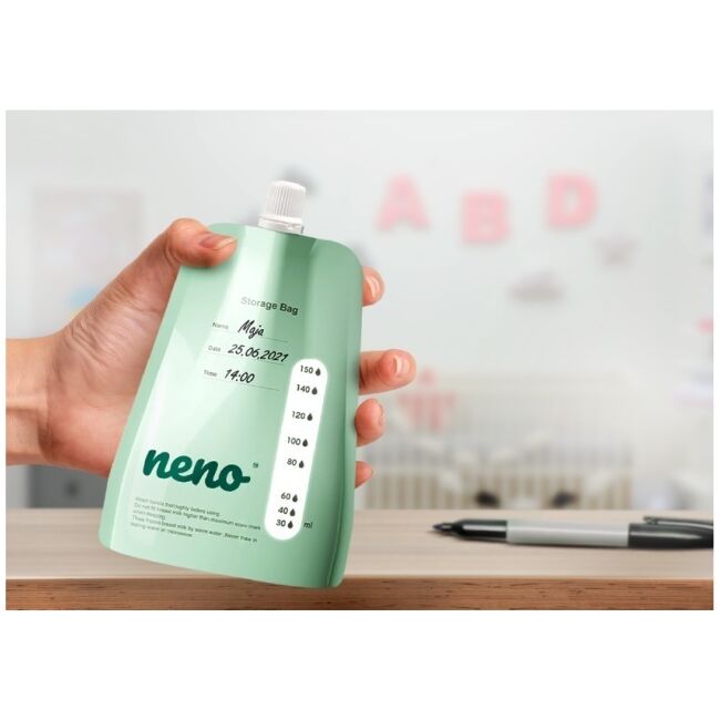 Neno Punguțe – punguțe cu adaptor pentru congelarea și păstrarea laptelui de san - 20 buc. JEMNEN-BAB-BT004