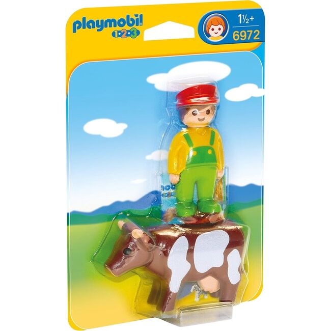 Playmobil - 1.2.3 Fermier cu vacuta ARTPM6972