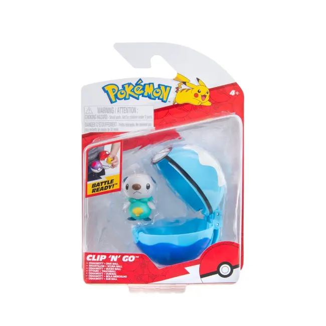 Pokemon - Figurina Deluxe de actiune, Oshawott + Dive Ball BKFPKW4158