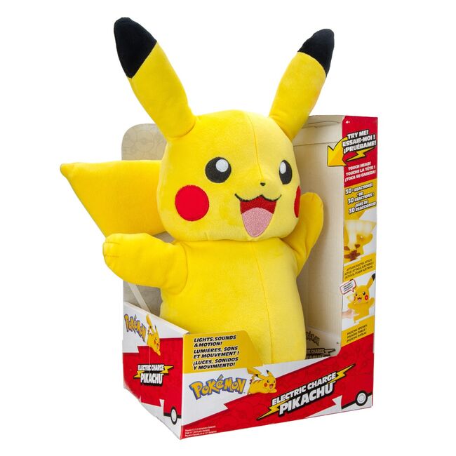 Pokemon - Jucarie de plus cu functii, Pikachu (Electric Charge) BKFPKW2365