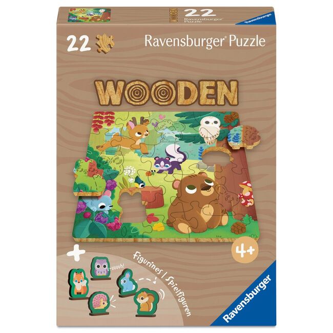 Ravensburger - Puzzle din lemn animalele padurii 22 piese ARTRVSPC04080