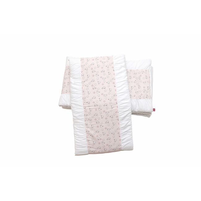 Set protectii patut Pink Ducks, din bumbac, 50x100 cm KDE20NBPKDKBABY