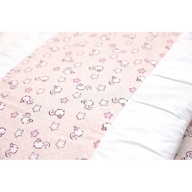 Set protectii patut Pink Ducks, din bumbac, 50x100 cm KDE20NBPKDKBABY