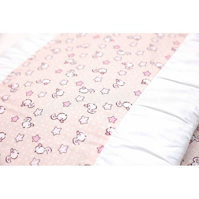 Set protectii patut Pink Ducks, din bumbac, 60x120 cm KDE35NBPKDK60120