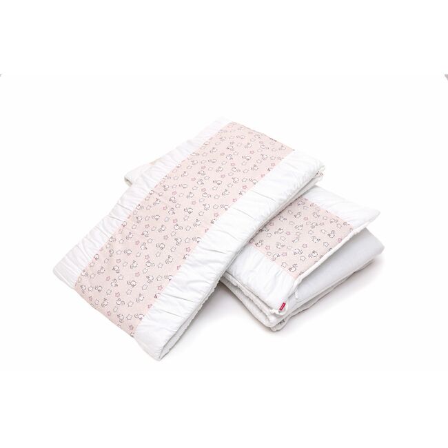 Set protectii patut Pink Ducks, din bumbac, 70x140 cm KDE35NBPKDK70140