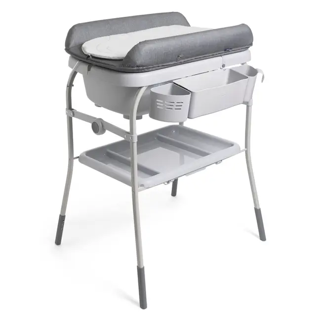 Cadita cu masa de infasat Chicco, Graphite Melange, 0luni+ CHC7934804-8