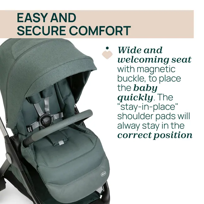 Carucior copii 3 in 1 Chicco Bellagio, Fir Tree (verde inchis), 0luni+ CHC8713633+8713733+8714633-8