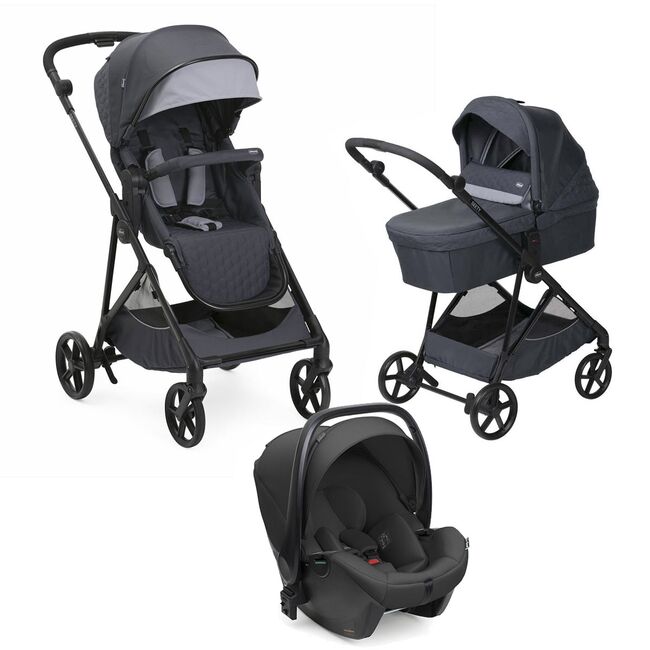 Carucior copii 3 in 1 Chicco Seety, Kory Plus I-Size 87146, BostonGrey (Gri), 0luni+ CHC8709753+8709853+8714645-8