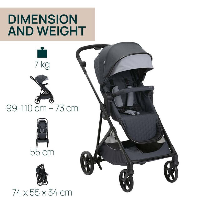 Carucior copii 3 in 1 Chicco Seety, Kory Plus I-Size 87146, BostonGrey (Gri), 0luni+ CHC8709753+8709853+8714645-8