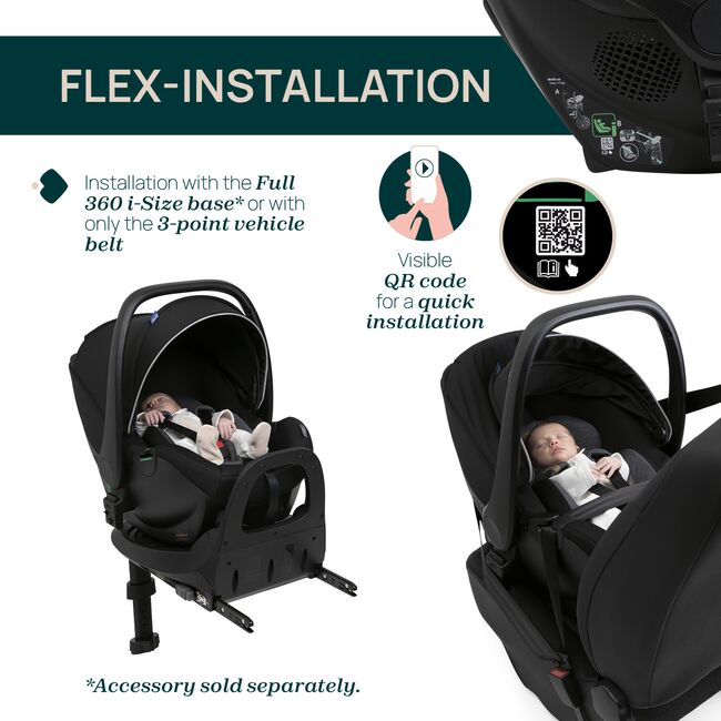 Carucior copii 3 in 1 Chicco Seety, Kory Plus I-Size 87146, BostonGrey (Gri), 0luni+ CHC8709753+8709853+8714645-8