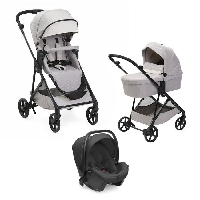 Carucior copii 3 in 1 Chicco Seety, cu scaun auto Kory Plus I-Size, FlorenceBeige (Bej), 0luni+ CHC8709770+8709870+8714645-8