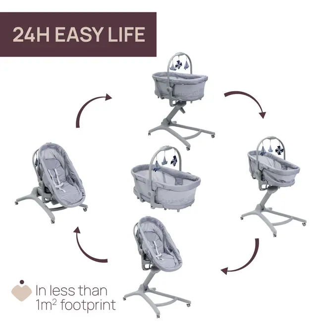 Cosulet multifunctional 5 in 1 Chicco Baby Hug Pro, EarlGrey (Gri), 0luni+ CHC87076-8_EARL GREY