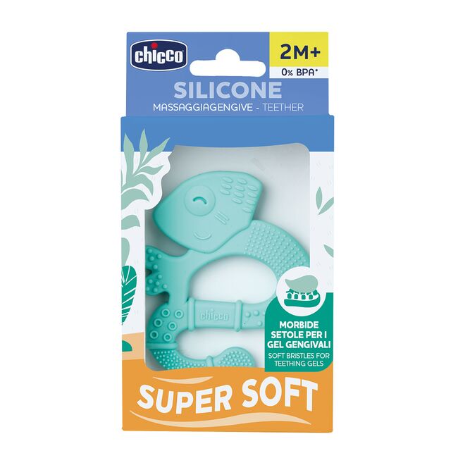 Jucarie copii Chicco pentru dentitie din silicon, Cameleon vernil, 2luni+ CHC2811020-7