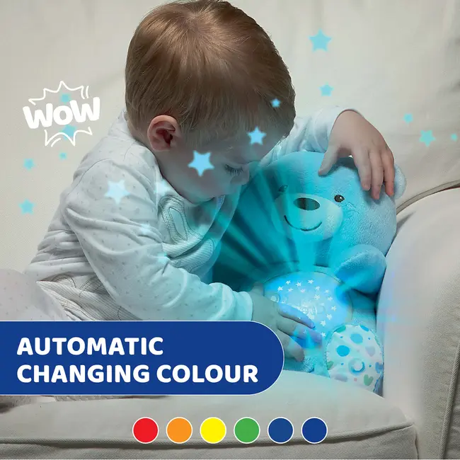 Jucarie cu proiectie Chicco Ursuletul bebelus, albastra, 0luni+ CHC0801520-1
