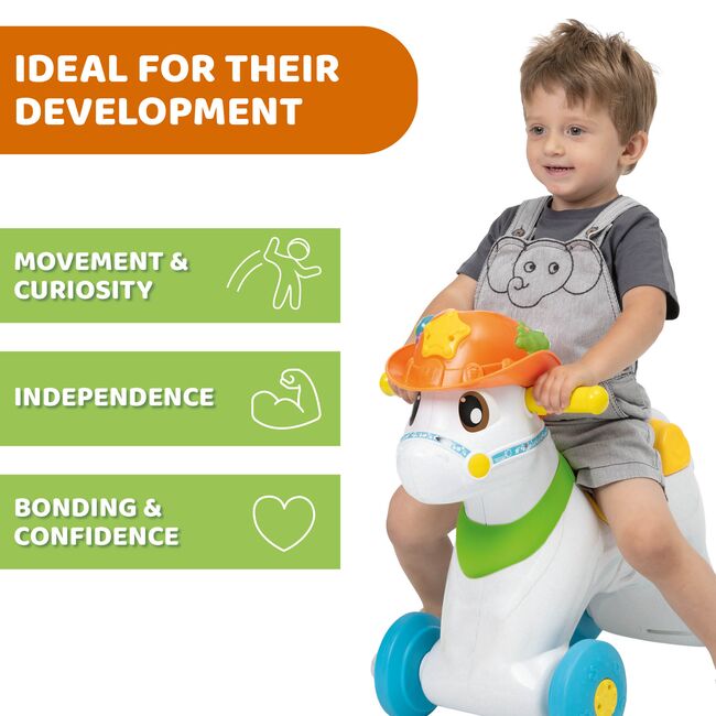 Jucarie evolutiva Chicco 3 in 1, calutul Baby Rodeo si prietenii, 1-3ani CHC11314-1