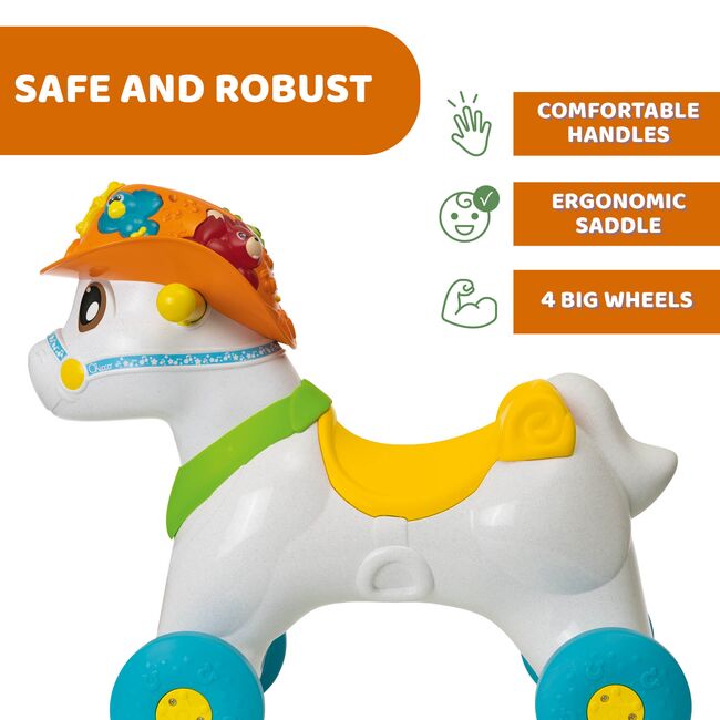 Jucarie evolutiva Chicco 3 in 1, calutul Baby Rodeo si prietenii, 1-3ani CHC11314-1