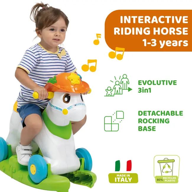 Jucarie evolutiva Chicco 3 in 1, calutul Baby Rodeo si prietenii, 1-3ani CHC11314-1