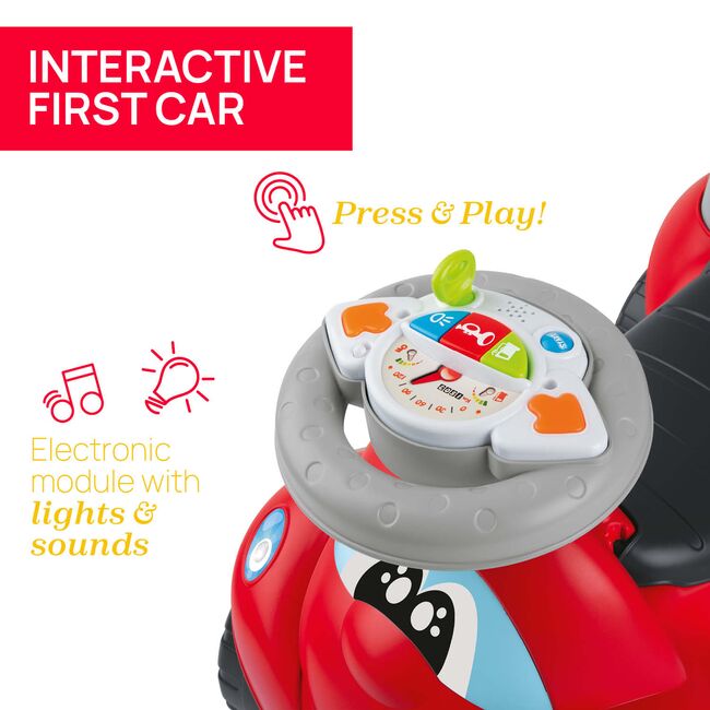 Masinuta copii Chicco Billy Walk and Ride 2 in 1, Rosu, 12-36luni+ CHC1121100-1