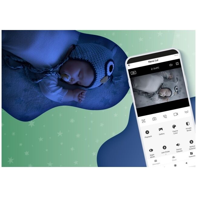 Neno Lui – monitor electronic pentru bebeluși cu Wi-Fi JEMNEN-MAM-NN005