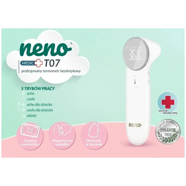 Neno Medic T07 &ndash; termometru fără contact JEMNEN-MAM-TE003