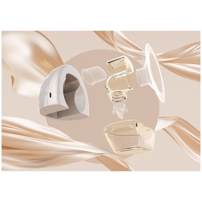 Neno Perla – pompă de sân electronică premium, fără fir, cu trei faze, în formă de scoică JEMNEN-MAM-LK015