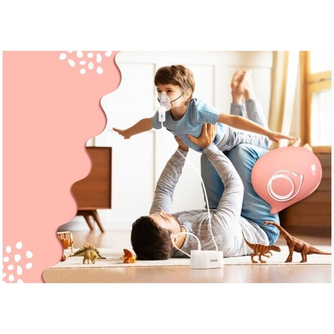 Neno Sano – nebulizator pneumatic, cu piston și compresor JEMNEN-MAM-INH004