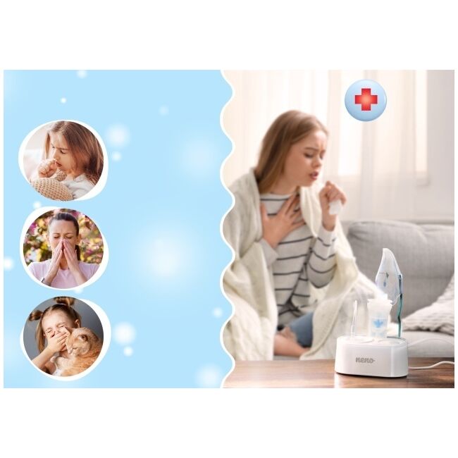 Neno Sano – nebulizator pneumatic, cu piston și compresor JEMNEN-MAM-INH004