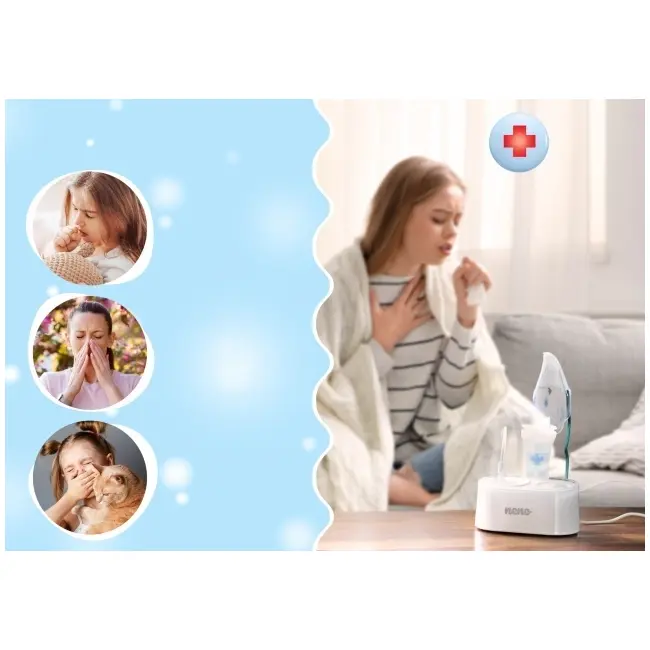 Neno Sano &ndash; nebulizator pneumatic, cu piston și compresor JEMNEN-MAM-INH004
