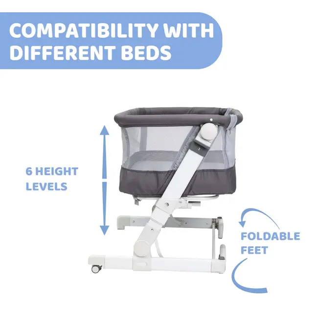 Patut atasabil Chicco Next2Me PopUp, Atmoshpere(Gri), 0luni+ CHC79299-8_ATMOSPHERE