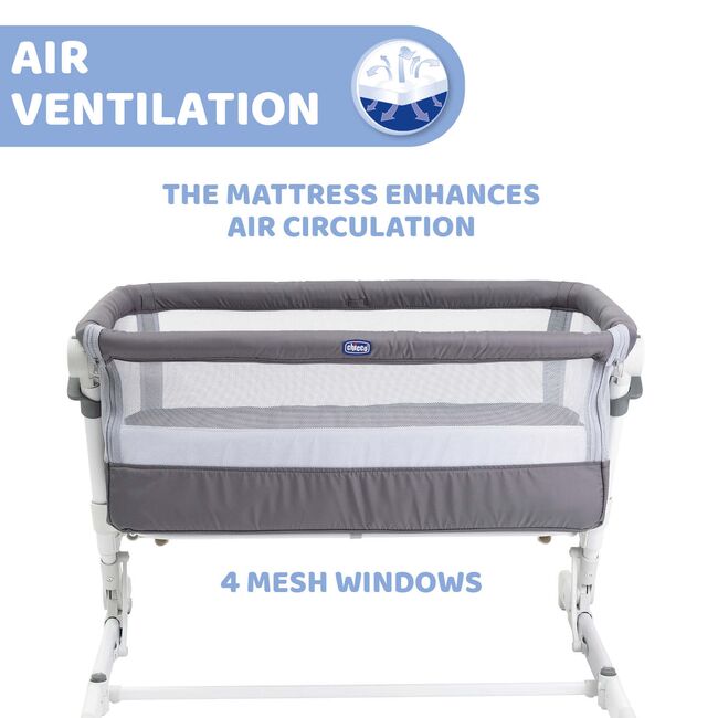 Patut atasabil Chicco Next2Me PopUp, Atmoshpere(Gri), 0luni+ CHC79299-8_ATMOSPHERE