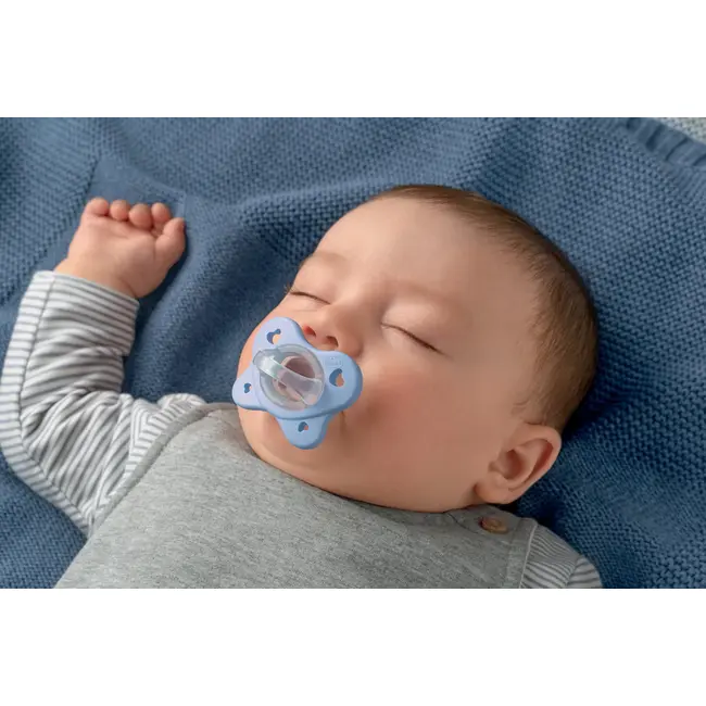 Suzeta anatomica Chicco PhysioForma DualSoft, 2buc, bleu, 2-6luni CHC7308861-7