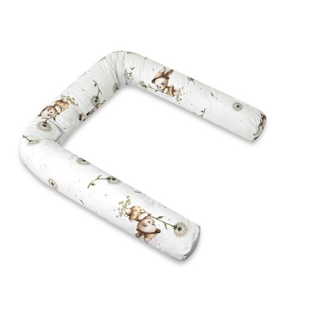 Aparatoare pentru patut, MimiNu, Tip rulou, Cu husa detasabila, Lungime 180 cm, Din bumbac certificat Oeko Tex Standard 100, Cats BYN6426972029445