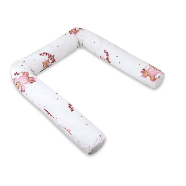 Aparatoare pentru patut, MimiNu, Tip rulou, Cu husa detasabila, Lungime 180 cm, Din bumbac certificat Oeko Tex Standard 100, Design, Betty BYN6426972029414