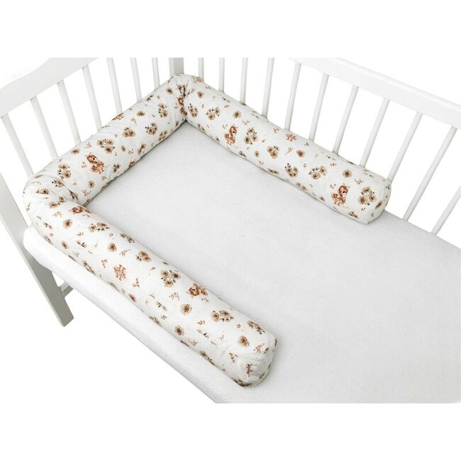 Aparatoare pentru patut, MimiNu, Tip rulou, Cu husa detasabila, Lungime 180 cm, Din bumbac certificat Oeko Tex Standard 100, Design, Ducklings Beige BYN6426972029483