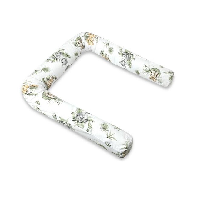 Aparatoare pentru patut, Qmini, Tip rulou, Cu husa detasabila, Lungime 180 cm, Din bumbac certificat Oeko Tex Standard 100, Safari BYN6426972029629