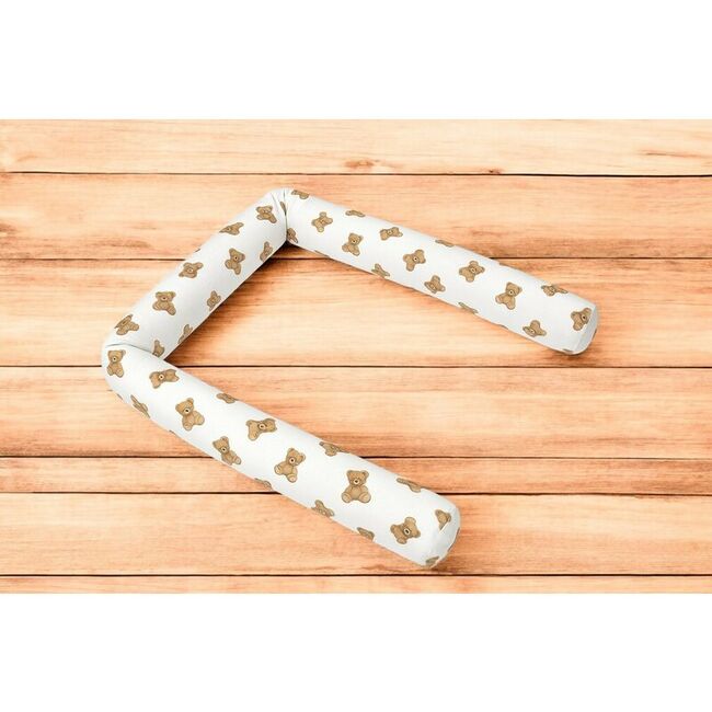 Aparatoare pentru patut, Qmini, Tip rulou, Cu husa detasabila, Lungime 180 cm, Din bumbac certificat Oeko Tex Standard 100, Teddy Toys BYN6426972029605