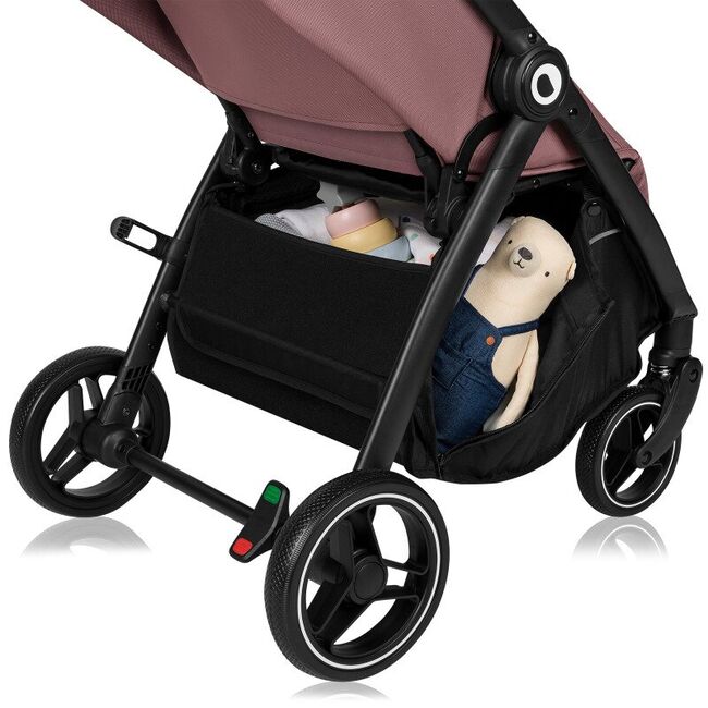 Carucior sport, Lionelo, Ingrid, Capotina impermeabila cu filtru UPF50+, Pana la 22 Kg, Spatar reglabil in 3 pozitii, Include suport pahar si plasa de tantari, Sistem pentru pliere automata, 6 luni+, Roz BYNLO-INGRID_PINK_MAUVE